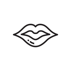 Kiss icon. Lip vector icon. Lips flat sign design. Lips symbol pictogram. UX UI icon