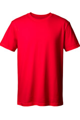 red t-shirt round neck plain transparent background PNG