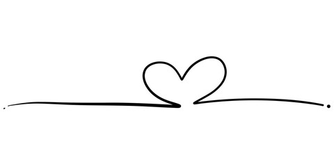 heart drawing line love