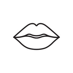 Obraz premium Kiss icon. Lip vector icon. Lips flat sign design. Lips symbol pictogram. UX UI icon