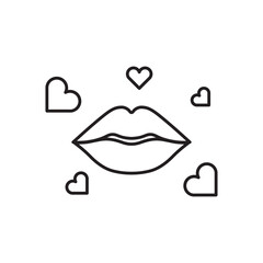 Kiss icon. Lip vector icon. Lips flat sign design. Lips symbol pictogram. UX UI icon