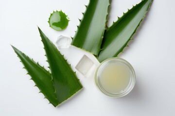 Aloe vera leaves cutted. Generate Ai