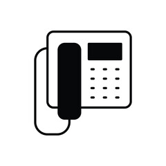 Telephone icon vector stock illustration.