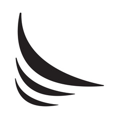 Abstract Curved Line Icon