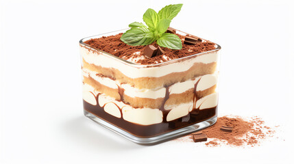Tiramisu Italienisches Dessert mit Löffelbiskuits und Mascarpone-Creme with Generative AI