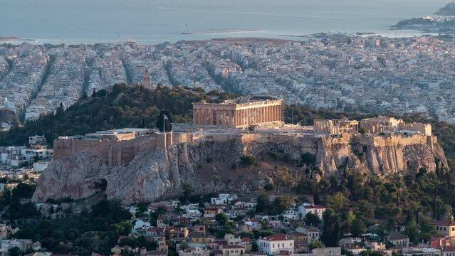 Time lapse of Acropolis in Athens