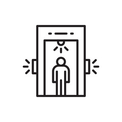 Metal detector vector icon. Metal detector flat sign design. Metal detector symbol pictogram. UX UI icon