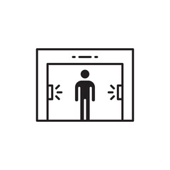 Fototapeta premium Metal detector vector icon. Metal detector flat sign design. Metal detector symbol pictogram. UX UI icon