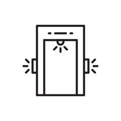 Metal detector vector icon. Metal detector flat sign design. Metal detector symbol pictogram. UX UI icon