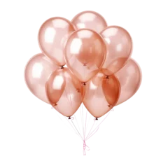 Deurstickers pink balloons isolated on transparent background cutout © Papugrat