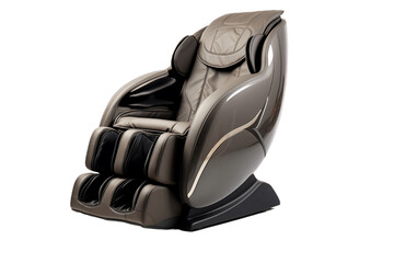 Isolated Freestanding Room Massage Chair on Transparent Background. Generative AI