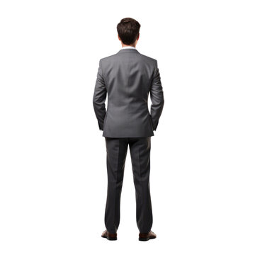 business man isolated on transparent background cutout