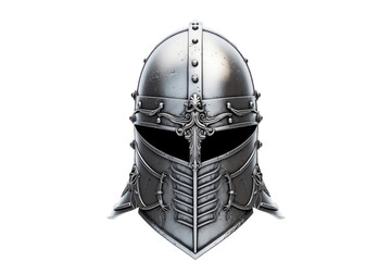 Isolated Knight Helmet on Transparent Background. Generative AI