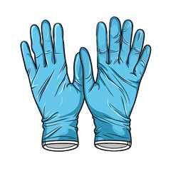 Obraz premium Surgical Gloves Illustration