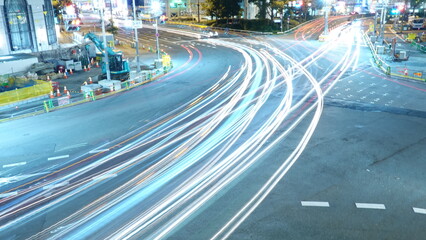 道路光の軌跡