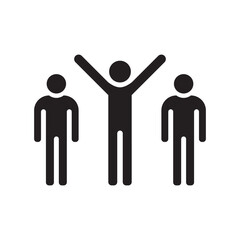 People vector icon. Man flat sign design. Humans symbol pictogram. UX UI icon