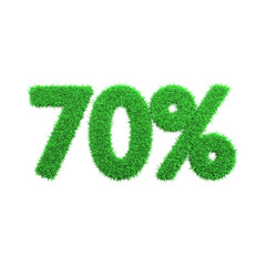 Green grass of Format word in 3d rendering 