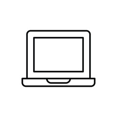 Laptop icon vector stock illustration.