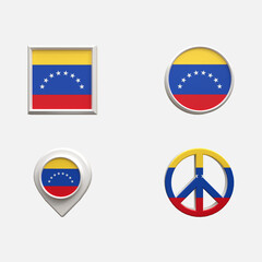 Fototapeta premium 3D Realistic Location map pin gps pointer markers Flag Concept Flag 3d rendering