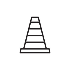 Road cone vector icon. Road cone flat sign design. Road cone symbol pictogram. UX UI icon