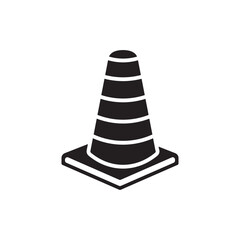Road cone vector icon. Road cone flat sign design. Road cone symbol pictogram. UX UI icon