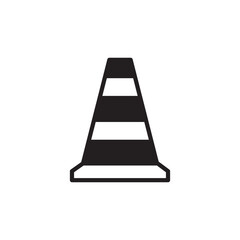 Road cone vector icon. Road cone flat sign design. Road cone symbol pictogram. UX UI icon
