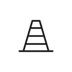 Road cone vector icon. Road cone flat sign design. Road cone symbol pictogram. UX UI icon