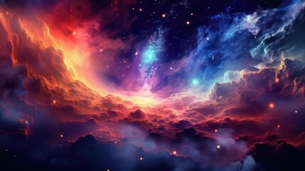 Mystery Hypnotic Vibrant Colors Space Wallpaper AI Generated - obrazy, fototapety, plakaty