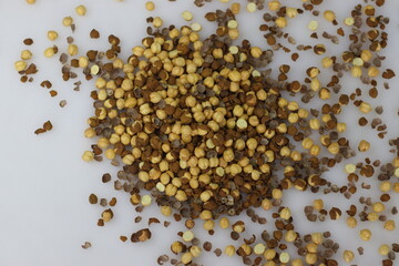 Dry roasted chana or whole black grams or chickpeas are typically eaten as a snack in India