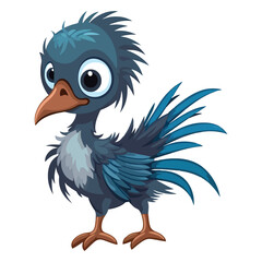 Obraz premium Cute Microraptor Dinosaur Illustration