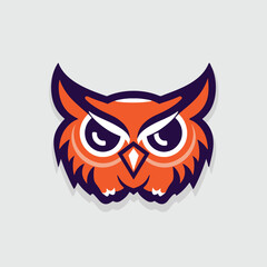 owl mascot logo design vector with modern illustration concept, emblem and tshirt printing. owl illustration for sport team.