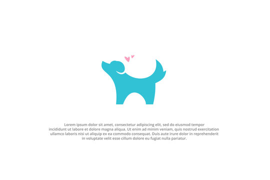 logo dog love vet animal pet care medical health