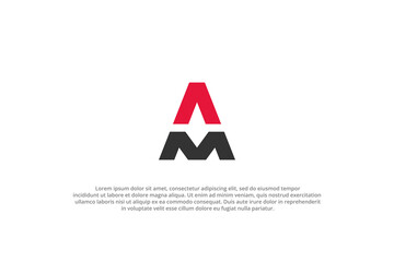 logo letter a m monogram abstract