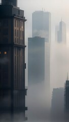 Mystical Cityscape: Embracing the Ethereal Beauty of a Foggy Morning