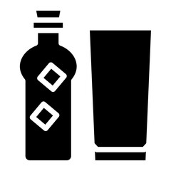 Obraz premium cold drink glyph 
