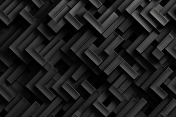 Intricate Geometric Texture in Solid Black Color