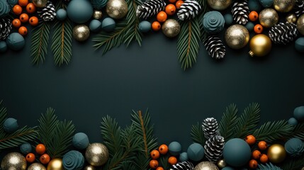 Fototapeta na wymiar Christmas or New Year background. Christmas and new year holidays concept. Generative AI