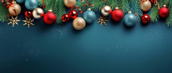 Christmas or New Year background. Christmas and new year holidays concept. Generative AI