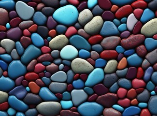 Fototapeta na wymiar Background with colorful pebbles of different shape.