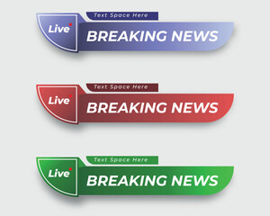 tv news bar. bars newspaper. social media bars. Television broadcast media title banner. title bar
