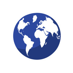 earth globe icon, World, globe, planet - vector icon isolated