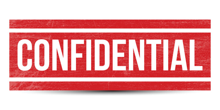 Confidential Rubber Stamp, Confidential Seal, Confidential Badge, Top Secret Vector, Confidential Icon, Vector Illustration With Grunge Texture