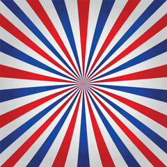 retro background. vector illustration. background with lines in a circle. spiral or hypnosis. America. circus. blue, white and red.