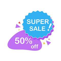 Super sale promotion design.Special offer sticker,hot sale,big sale,super sale,sale banner
