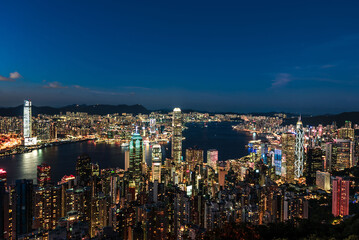 Fototapeta na wymiar Hong Kong Modern financial center building city scenery