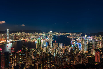 Obraz premium Hong Kong Modern financial center building city scenery