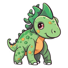 Obraz premium Cute Saurolophus Dinosaur Illustration