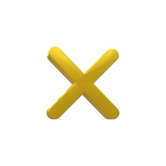 


3D rejected sign Cross Check mark. Cross sign can be used as symbols of wrong