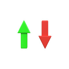 Switch right and left arrow sign ui icon 3d rendering 
