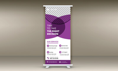 Business Marketing rollup banner design, corporate Business rollup banner Template Design. Digital Marketing Agency rollup banner design.
